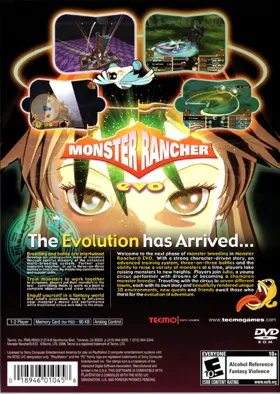 Monster Rancher Evo box cover back